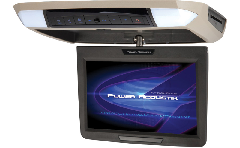 Details About Power Acoustik Pmd 112 Overhead Flip Down 11 2 Lcd Monitor Dvd Player Black Gray