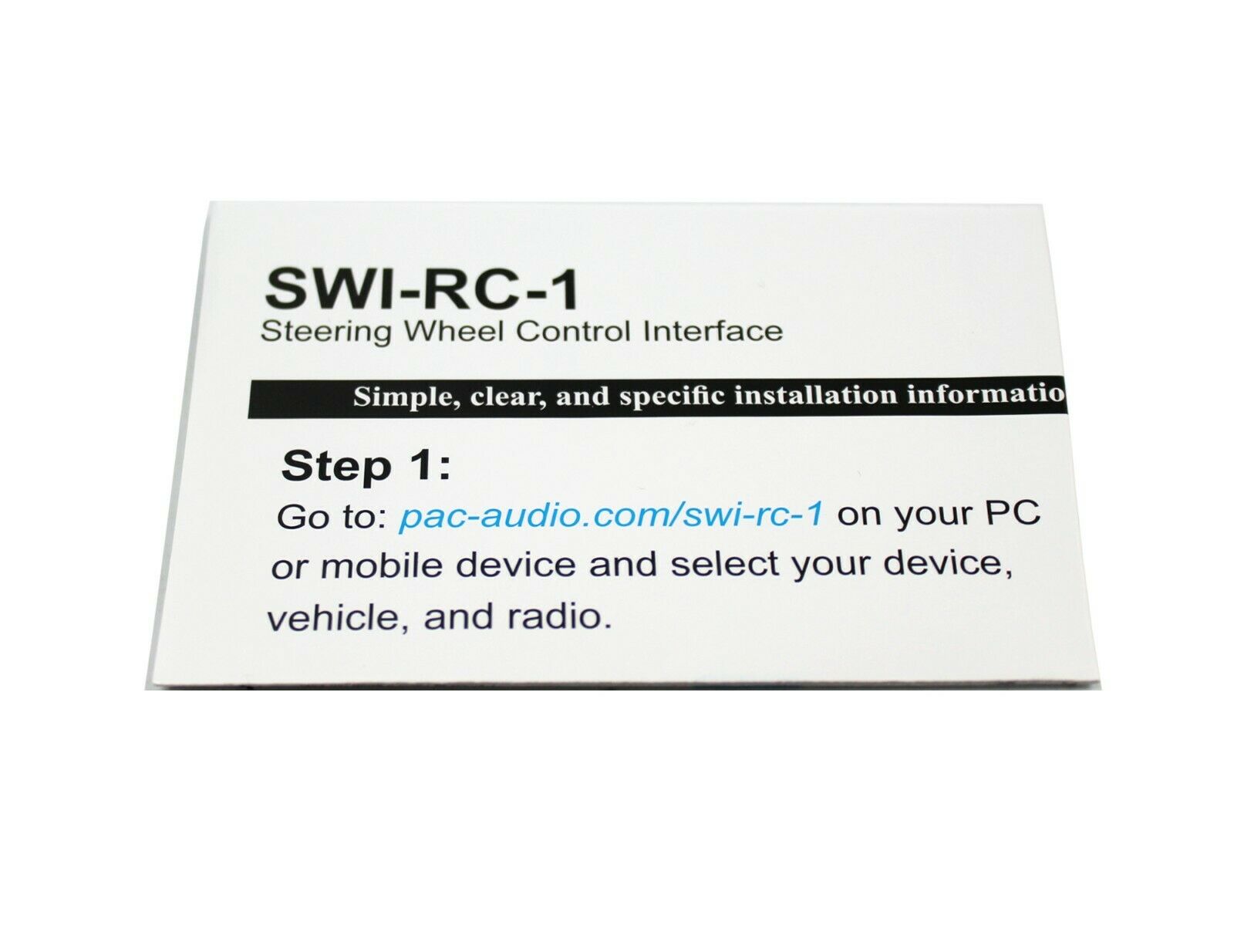 PAC SWIRC1 SWIJACK SWIPS STEERING WHEEL CONTROL RETENTION INTERFACE