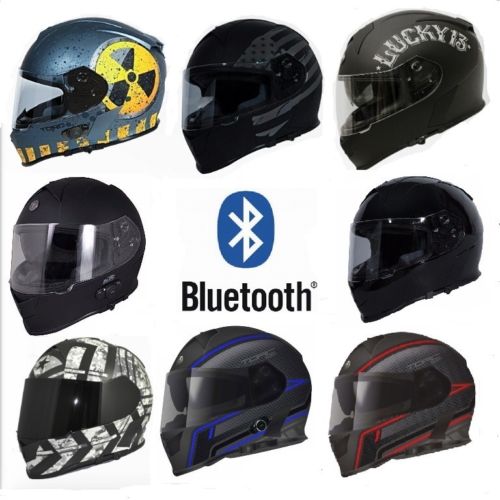 Torc T27B Bluetooth Motorcycle Helmet Full Dual Visor Silver Metallic X-LARGE XL 